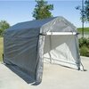 Impact Canopy 7 FT x 12 FT  Storage Shed, Steel Pipe 37.5mm, Polyethene Cover, Grey 070018151